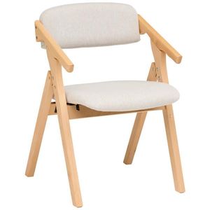 MID.YOU ŽIDLE S PODRUČKAMI, tkaná látka, krémová obraz