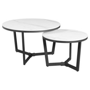 MID.YOU SADA KONFERENČNÍCH STOLKŮ, černá, bílá, kámen, 68, 5/68, 5/43 cm obraz