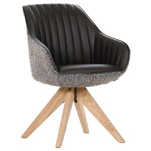 home24 ŽIDLE S PODRUČKAMI, žinylka, vzhled kůže, barvy dubu, tmavě hnědá obraz