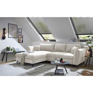 Livetastic ROHOVÁ ROZKLÁDACÍ POHOVKA, textil, slonovinová obraz