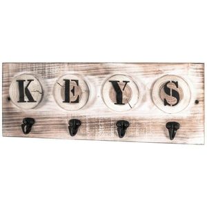 Landscape POLIČKA S VĚŠÁKEM NA KLÍČE, černá, bílá, světle hnědá obraz