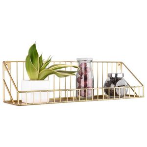 NÁSTĚNNÝ REGÁL, barvy zlata, 45/11/11 cm obraz