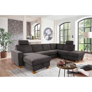 Sit & More SEDACÍ SOUPRAVA, textil, tmavě šedá obraz