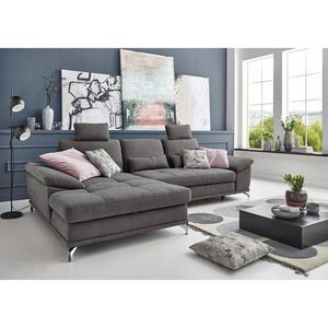 Sit & More ROHOVÁ SEDAČKA, textil, šedá obraz