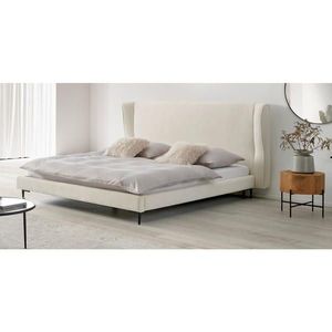 Livetastic ČALOUNĚNÁ POSTEL, 180/200 cm, bílá obraz