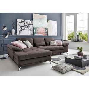 Sit & More ROHOVÁ SEDAČKA, textil, tmavě hnědá obraz