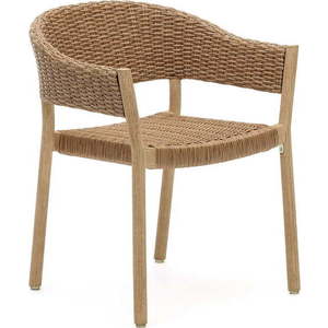 Dřevěná zahradní židle v přírodní barvě Pola – Kave Home obraz
