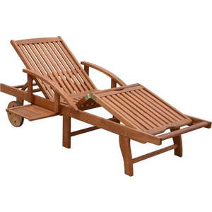 Hnědé dřevěné zahradní lehátko Beverly Hills – Garden Pleasure obraz