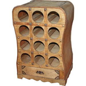 Koňakově hnědá vinotéka na 12 lahví, 41, 5x61 cm – Deco Pleasure obraz