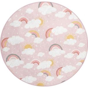 Růžový pratelný dětský koberec ø100 cm Rainbow World – Mila Home obraz