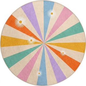 Pratelný dětský koberec ø150 cm Rainbow Daisy – Mila Home obraz