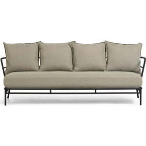 Béžová zahradní pohovka s kovovou konstrukcí Kave Home Mareluz obraz