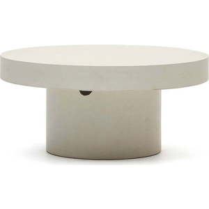Betonový kulatý zahradní odkládací stolek ø 90 cm Aiguablava – Kave Home obraz
