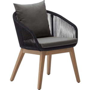 Černé dřevěné zahradní křeslo Portalo – Kave Home obraz