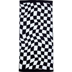Černobílá bavlněná plážová osuška 76x160 cm Checkerboard – Catherine Lansfield obraz