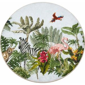 Pratelný dětský koberec ø100 cm Jungle – Mila Home obraz