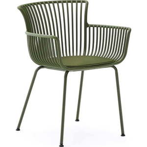 Tmavě zelená kovová zahradní židle Surpika – Kave Home obraz