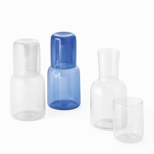 Karafa na vodu Viva s pohárkem, modrá - Philippi obraz