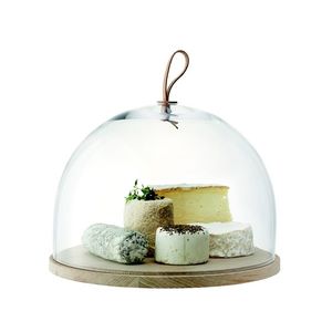 LSA Ivalo skleněný poklop s dřevěnou základnou, průměr 30 cm obraz