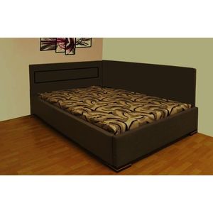 Kasvo MELISSA postel 140x200 cm alova hnědá/ vzor na matraci obraz