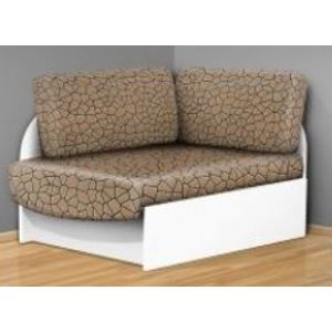 Kasvo Křeslo rozkládací ADAM rohové bílá /káva obraz