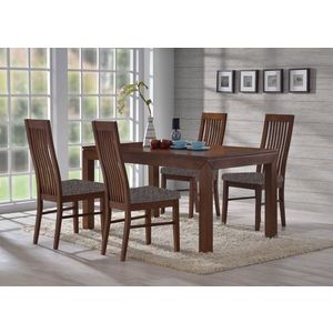 Kasvo MORIS stůl+LAURA židle 1+4 Ořech / látka SH21 obraz