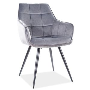 Kasvo LILIA židle nohy černé / látka bluvel 14 šedá obraz