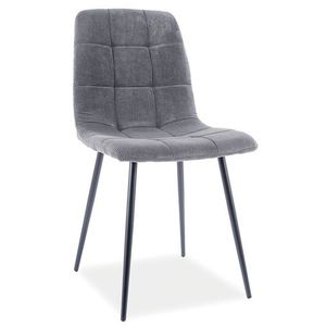 Kasvo MILA židle nohy černé / látka fjord 15 šedá obraz