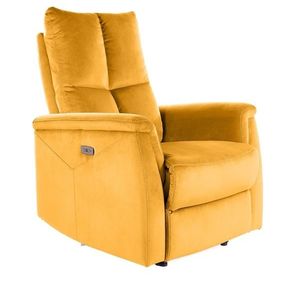 Kasvo NEPTUN VELVET křeslo rozkládací Bluvel 68 žluté obraz