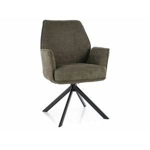 Kasvo HUGO BREGO židle jídelní černá kostra /olivová 77 obraz