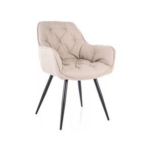 Kasvo CHERRY BJORN židle jídelní černé nohy / světle béžová obraz