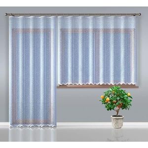 Hotová záclona nebo balkonový komplet, Loreta, bílá 250 x 120 cm obraz