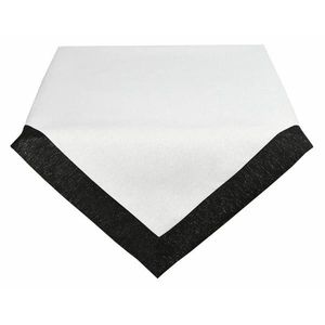 Ubrus, Třpytivý ubrus s lemem, bíločerný 35 x 50 cm obraz