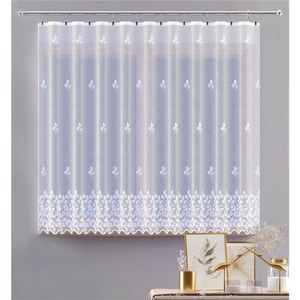 Záclona žakárová, Begi metráž, bílá 100 cm obraz