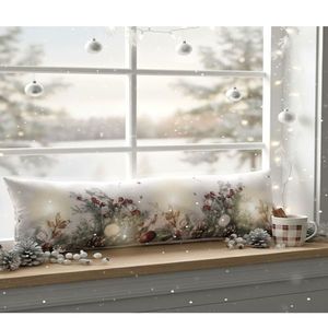 Okenní vánoční svíticí dekorace, Vánoční větvičky a ozdoby obraz