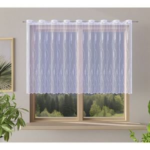 Záclona žakárová, Edison metráž, bílá, výška 100 cm 100 cm obraz