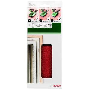 Brusný papír Ř93x230 Mm, 3x G60/ 4x G120/ 3x G180, 8 Děr obraz