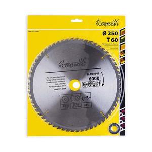 Pilový kotouč na dřevo, 250 mm x 60 T, Condor obraz
