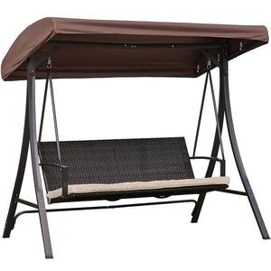 Zahradní houpačka hnědá 193 cm obraz