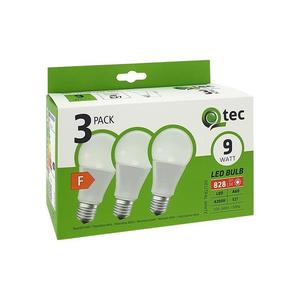 59BZ LED ŽÁROVKA QTEC E27 9W 4200K, 3 PACK obraz