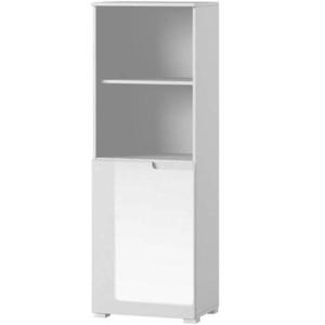 Regál Selene 50x145x35 cm Bílá Mat/Bílá Lesk obraz