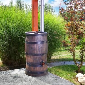 Zásobník na dešťovou vodu 120l - imitace dřeva obraz