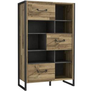 Regál Hud 95x152x42cm Beton/Dub Štípaný obraz