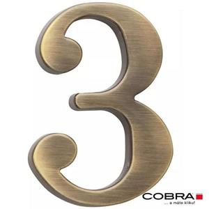 Cislo 3D bronz cesany 3 - 5 cm obraz