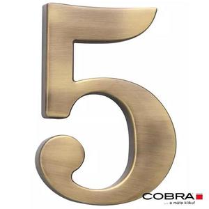 Cislo 3D bronz cesany 5 - 5 cm obraz