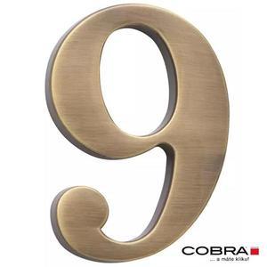 Cislo 3D bronz cesany 9 - 5 cm obraz