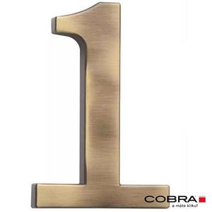 Cislo 3D bronz cesany 1 - 10 cm obraz