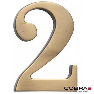 Cislo 3D bronz cesany 2 - 10 cm obraz