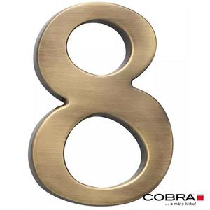 Cislo 3D bronz cesany 8 - 10 cm obraz