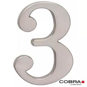 Cislo 3D nikl matny 3 - 5 cm obraz